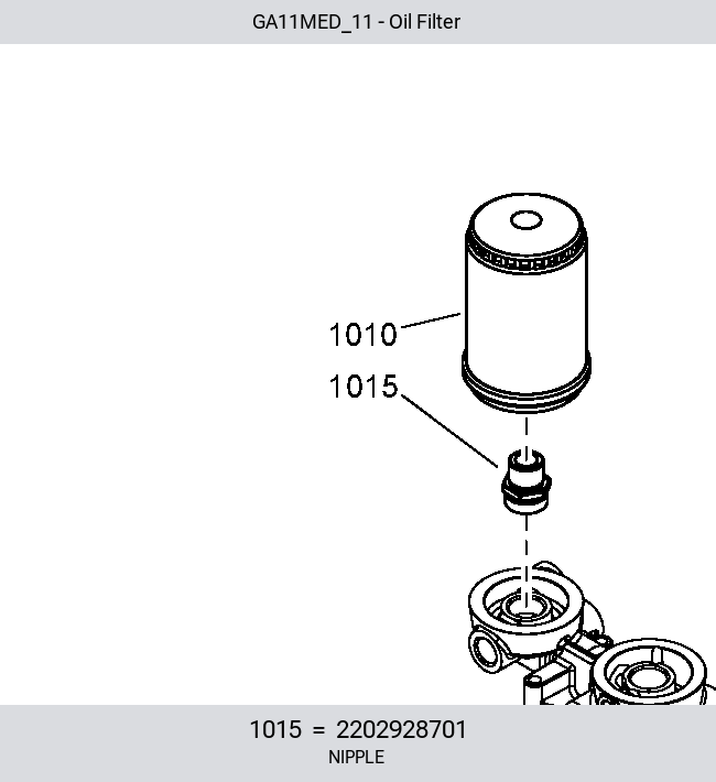 NIPPLE OIL FILTER G3/4-M23X1LH